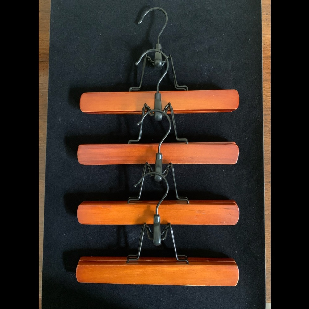 SOLD Wood Pant hangers (18)